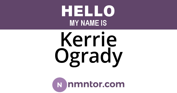 Kerrie Ogrady