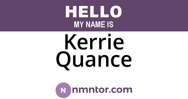 Kerrie Quance