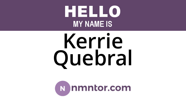 Kerrie Quebral