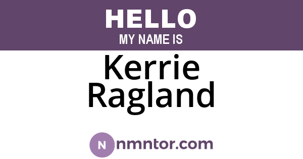Kerrie Ragland