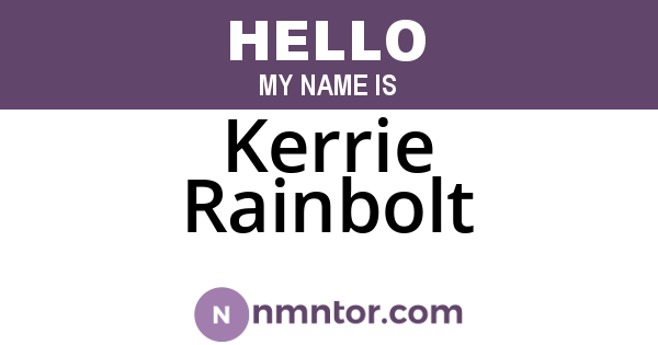 Kerrie Rainbolt