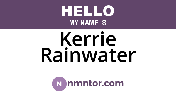 Kerrie Rainwater