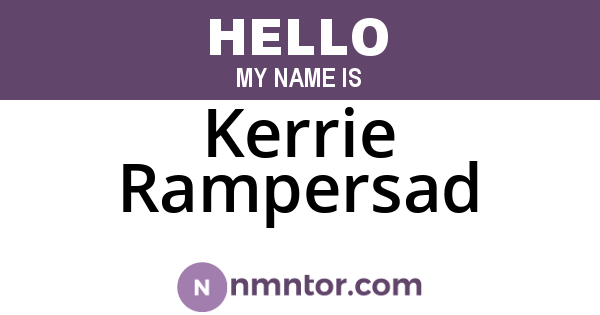 Kerrie Rampersad