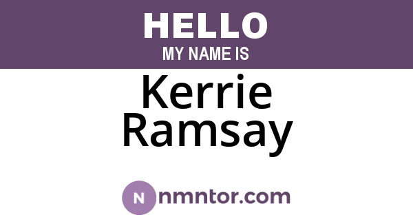 Kerrie Ramsay
