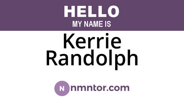 Kerrie Randolph