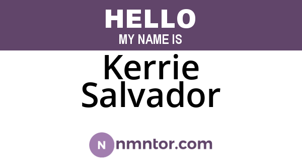 Kerrie Salvador