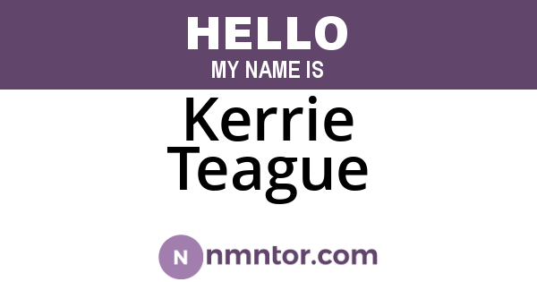 Kerrie Teague
