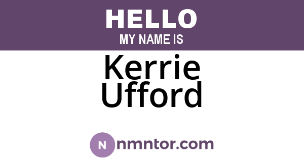 Kerrie Ufford