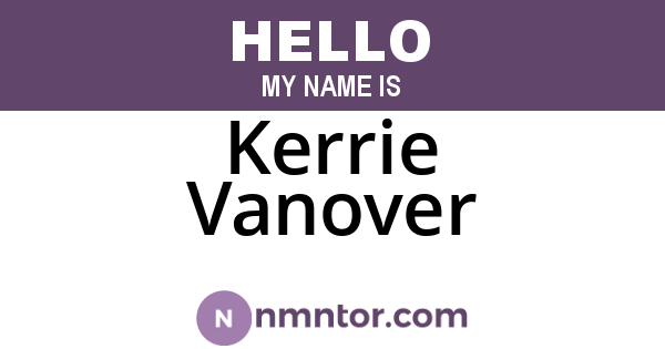 Kerrie Vanover