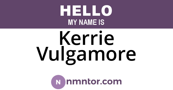 Kerrie Vulgamore