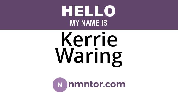 Kerrie Waring