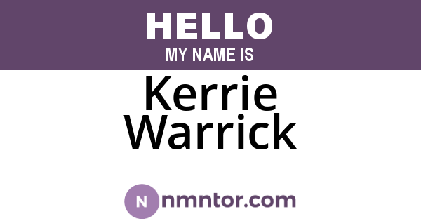 Kerrie Warrick