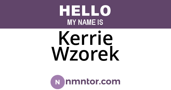 Kerrie Wzorek
