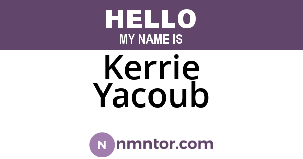 Kerrie Yacoub