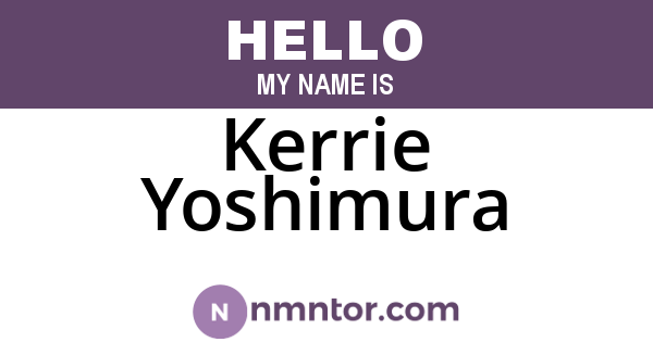 Kerrie Yoshimura