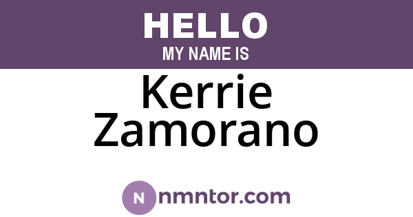 Kerrie Zamorano