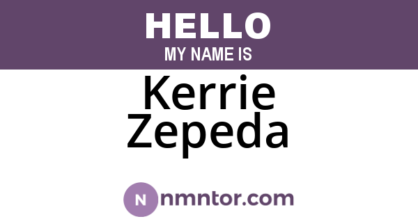 Kerrie Zepeda