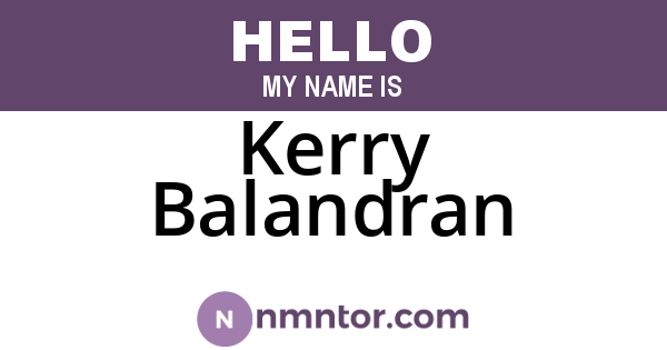 Kerry Balandran