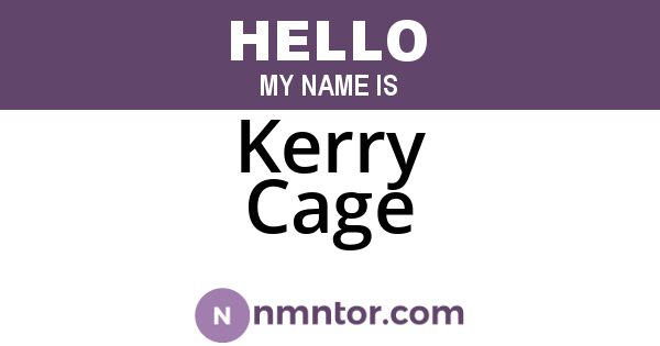 Kerry Cage