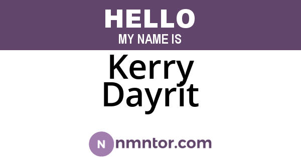Kerry Dayrit