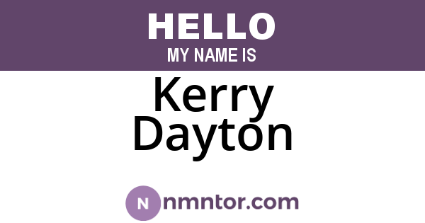 Kerry Dayton