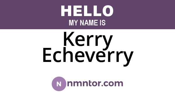 Kerry Echeverry