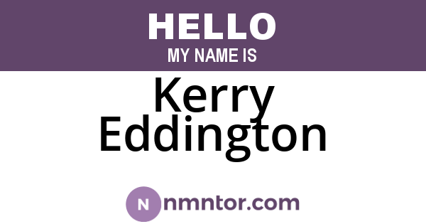 Kerry Eddington