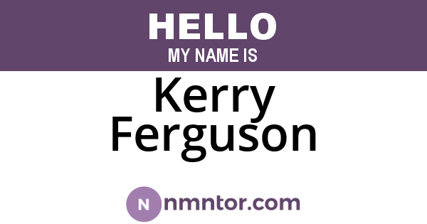 Kerry Ferguson