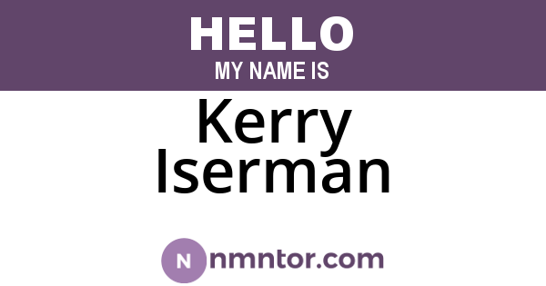 Kerry Iserman