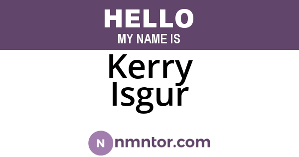 Kerry Isgur