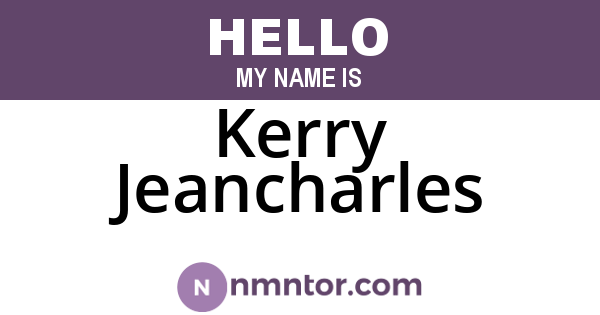 Kerry Jeancharles