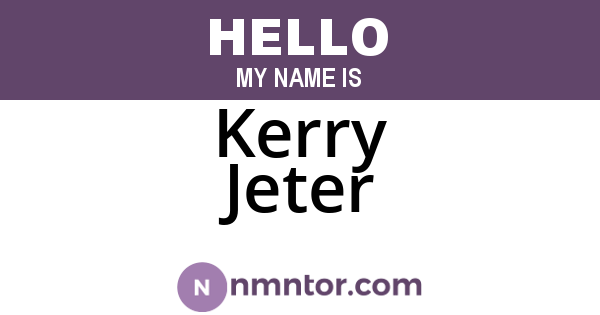 Kerry Jeter