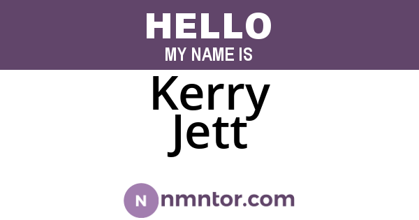 Kerry Jett