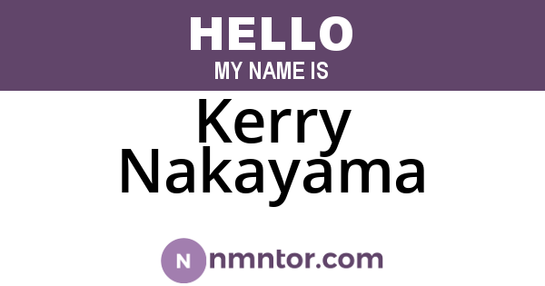 Kerry Nakayama