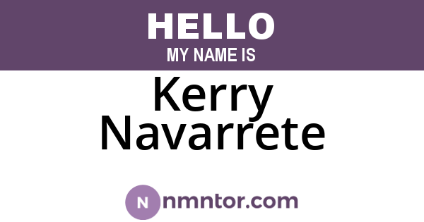 Kerry Navarrete
