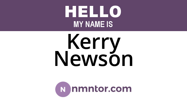 Kerry Newson