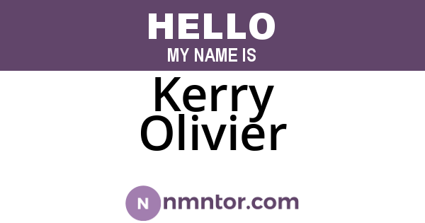 Kerry Olivier