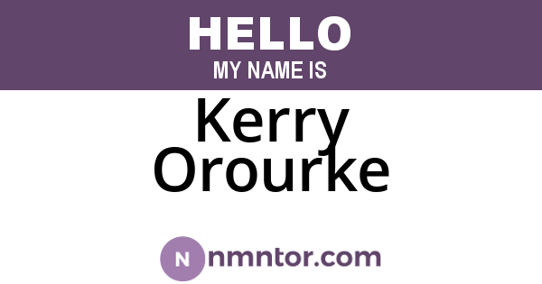 Kerry Orourke