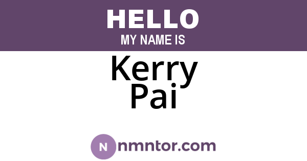 Kerry Pai