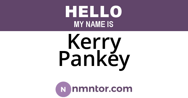Kerry Pankey
