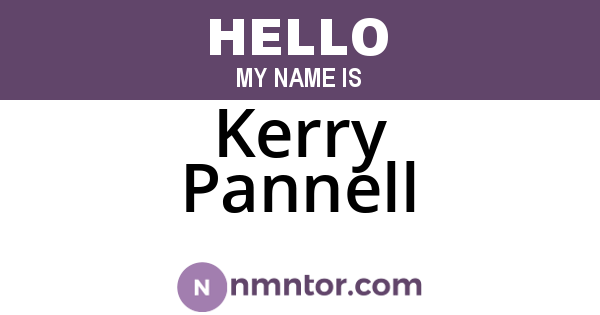 Kerry Pannell