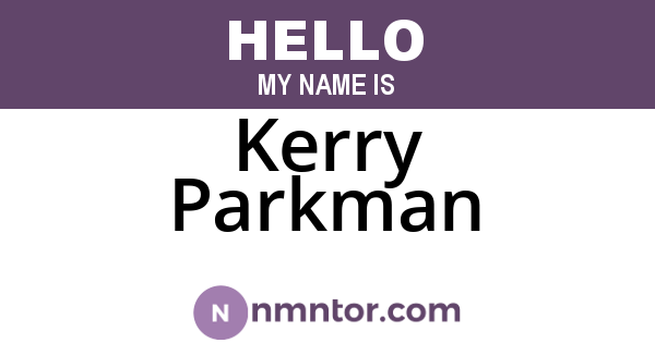 Kerry Parkman