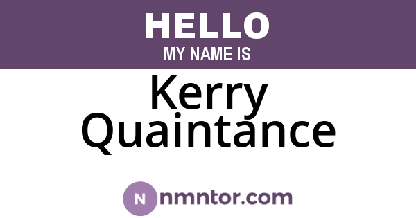 Kerry Quaintance