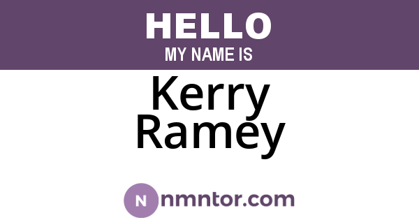 Kerry Ramey