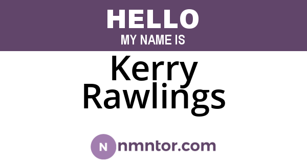 Kerry Rawlings