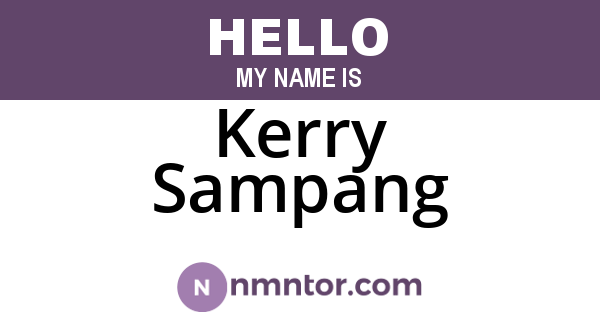 Kerry Sampang