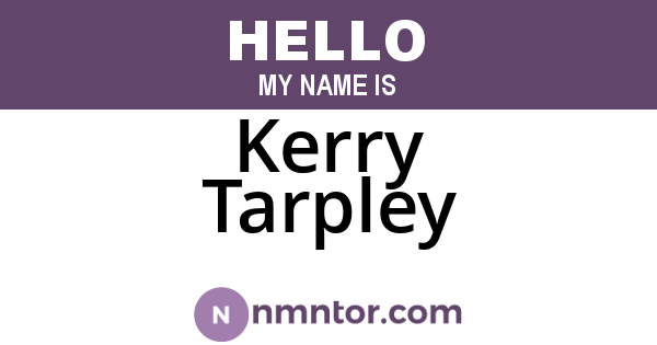 Kerry Tarpley