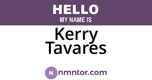 Kerry Tavares