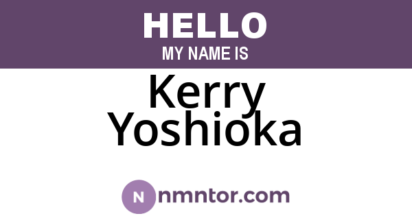 Kerry Yoshioka
