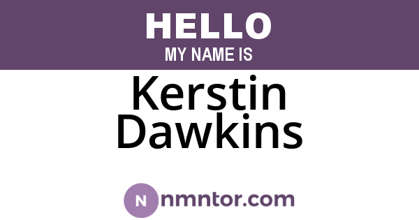 Kerstin Dawkins